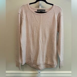 French Connection Light Pink Crew Neck Sweater Size S Soft Knit